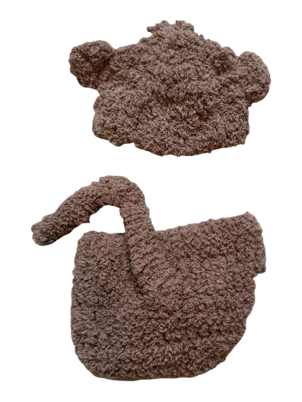 Baby Monkey Costume Set – Plush Hat & Diaper Cover – Great for Halloween, Photo - Picture 3 of 4